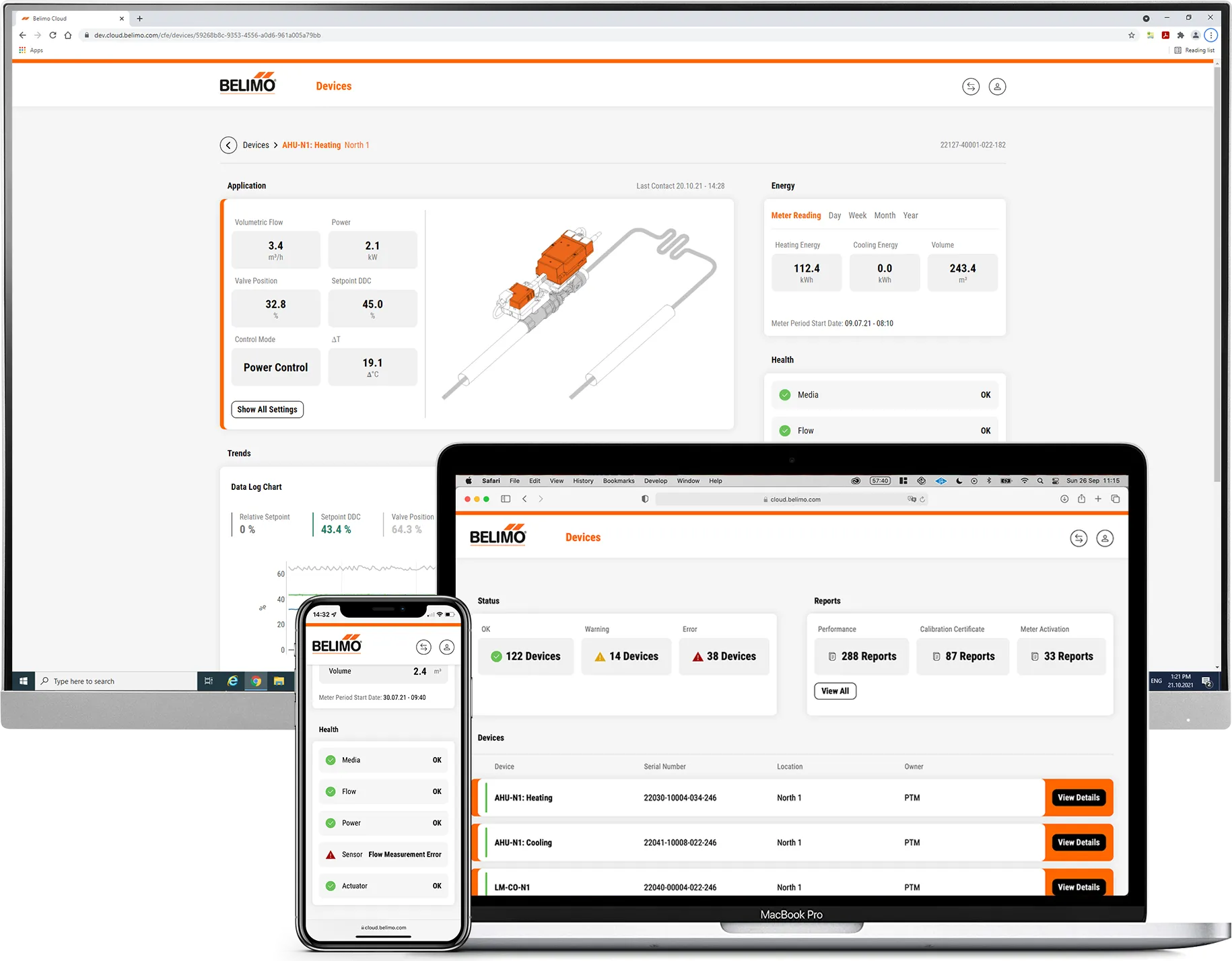 Belimo Cloud Frontend screenshot