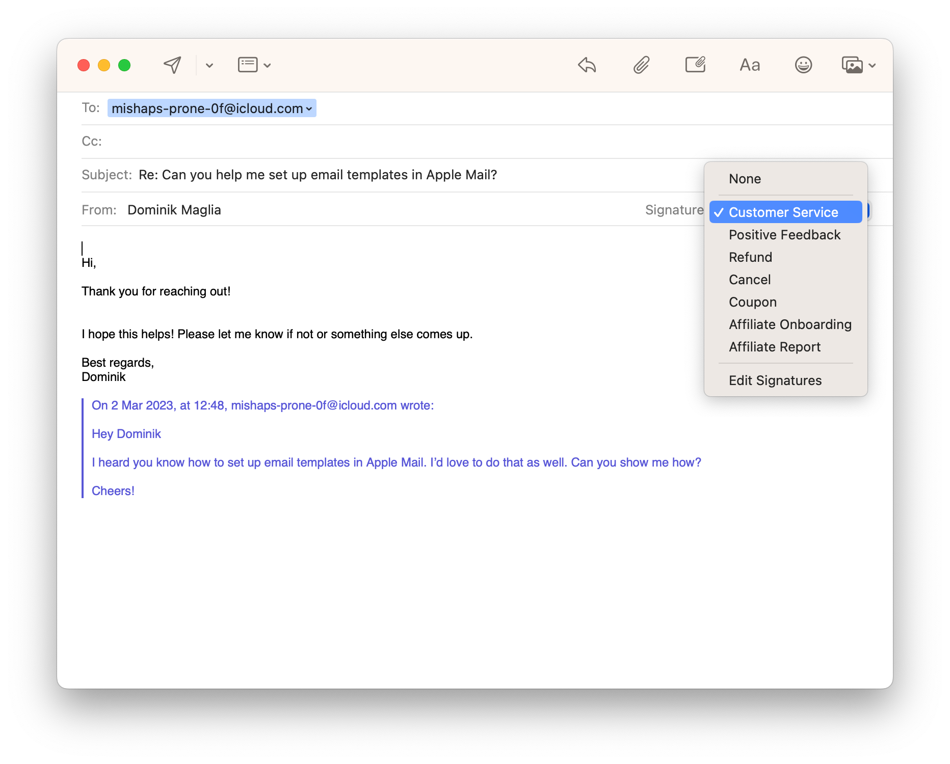 The Simplest Way to Create Email Templates in Apple Mail